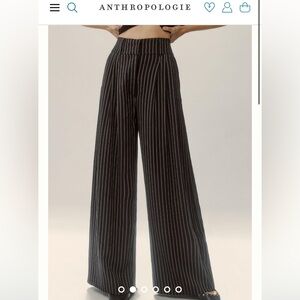 Anthropologie Pinstripe Wide-leg Trousers, size 4, NWT